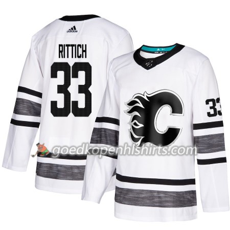 Calgary Flames David Rittich 33 2019 All-Star Adidas Wit Authentic Shirt - Mannen